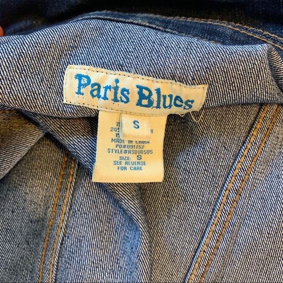 PARIS BLUES Jean Vest Denim Blue Small - Picture 11 of 15